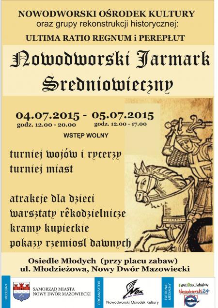 Plakat na Nowodworski Jarmark Średniowieczny