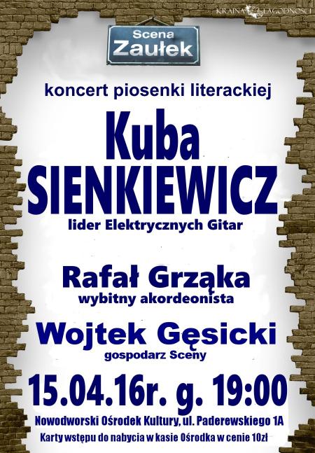 Scena Zaułek - koncert piosenki literackiej w wykonaniu Kuby Sienkiewicza, lidera Elektrycznych Gitar.