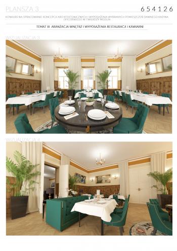 Restauracja - starano się odtworzyć reprezentacyjny charakter miejsca, który kasyno miało w czasach swojego powstania.