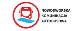 Czerwony przód autobusu na białym tle w czerwonym okręgu.