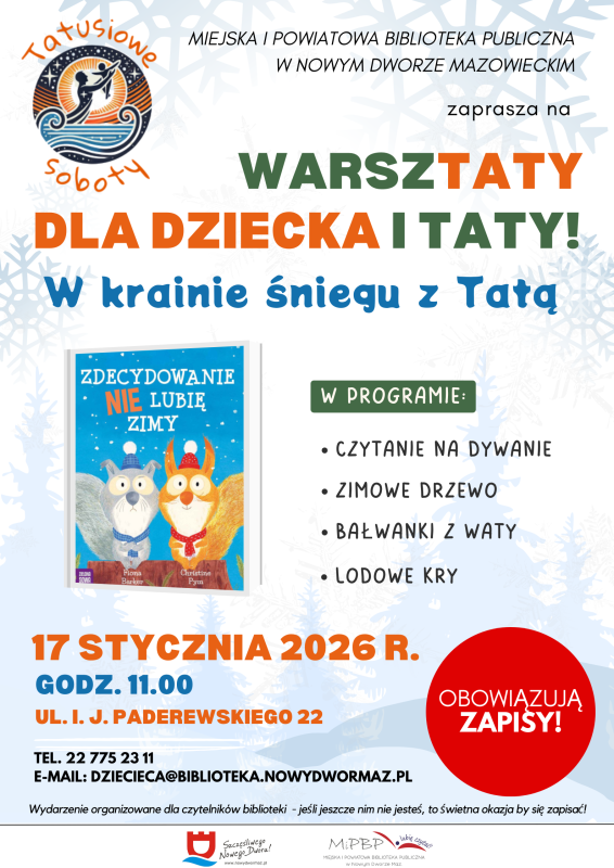 Plakat z informacją o Tatusiowej Sobocie