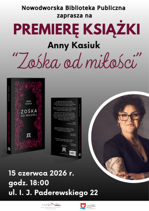 Plakat spotkanie autorskie z Anną Kasiuk