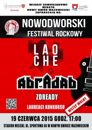 Plakat na Nowodworski Festiwal Rockowy