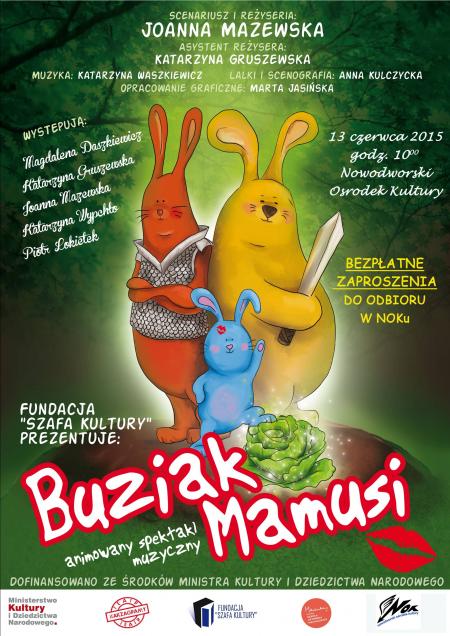Plakat Poranek z teatrem - Buziak Mamusi.