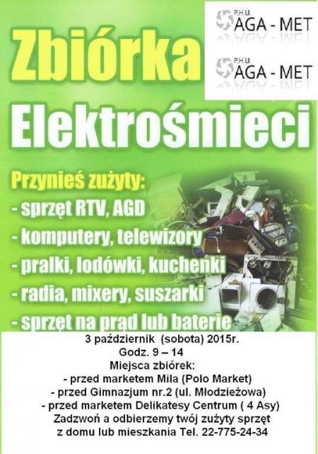 EKO STRAŻNICY i AGA-MET organizują kolejną zbiórkę elektroodpadów.