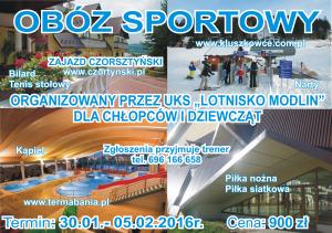 Obóz sportowy.