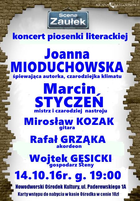 14.10.2016r. o godz. 19:00 zapraszamy do Nowodworskiego Ośrodka Kultury na spotkanie ze Sceną Zaułek.