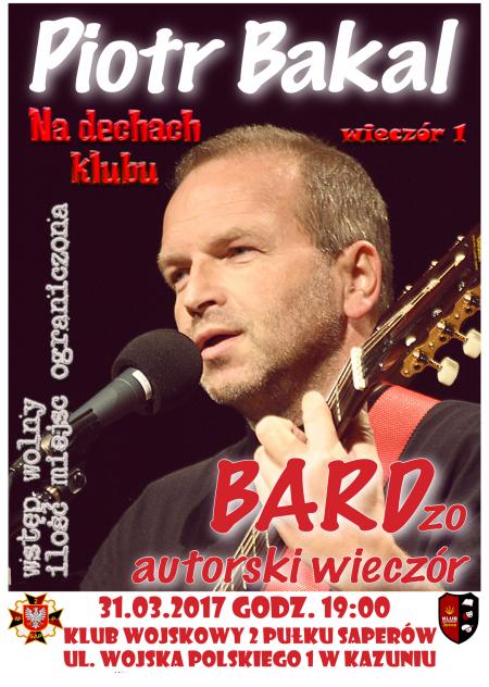 31 marca o godz. 19:00 w Klubie Wojskowym 2. Mazowieckiego Pułku Saperów odbędzie się pierwszy koncert z cyklu „Na dechach...