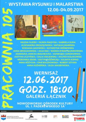 12 czerwca 2017r. o 18.00 w Nowodworskim Ośrodku Kultury odbędzie się wernisaż wystawy plastyków zrzeszonych w "Pracowni...