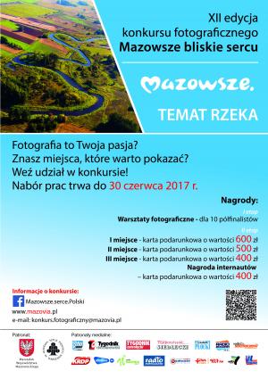 XII edycja konkursu fotograficznego „Mazowsze bliskie sercu” - plakat.