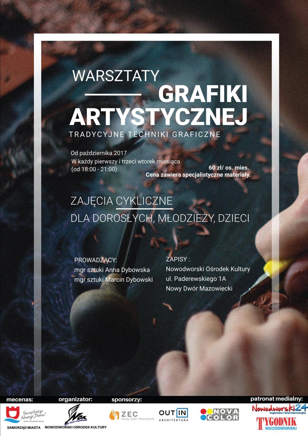 Zapisy na warsztaty z grafiki artystycznej (dla najmłodszych, młodzieży i dorosłych) na luty-czerwiec 2018 – ilość miejsc...