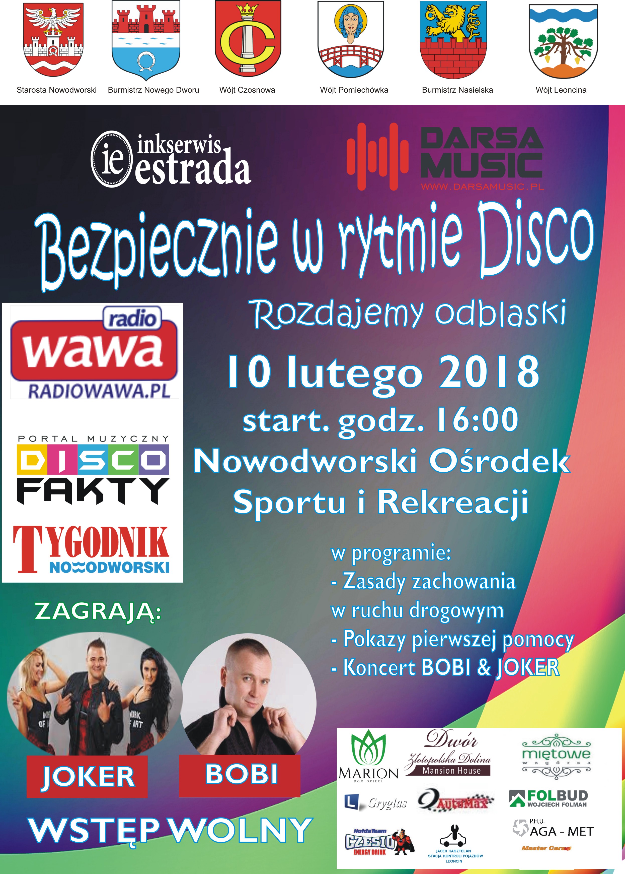 10.02.2018 r. godz. 16:00 NOSiR - "Bezpiecznie w rytmie Disco".