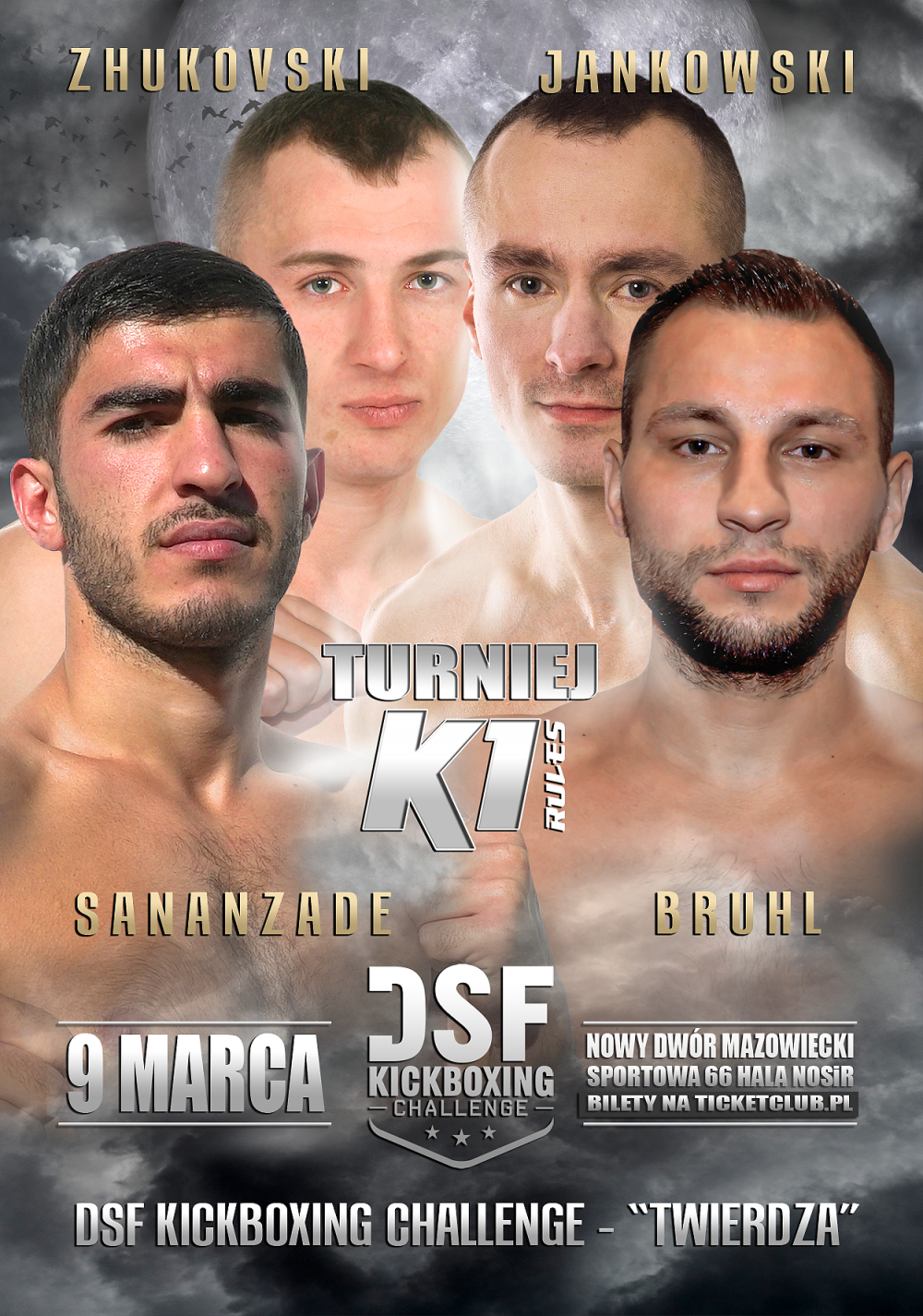 DSF Kickboxing Challenge: Twierdza - 9.03.2018 r. godz. 19:30 hala NOSiR, ul. Sportowa 66.