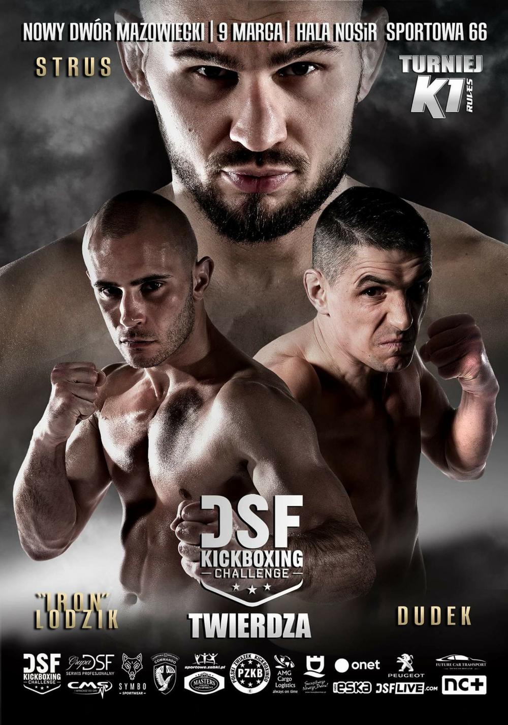 DSF Kickboxing Challenge: Twierdza - 9.03.2018 r. godz. 19:30 hala NOSiR, ul. Sportowa 66.