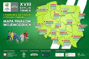 Z Podwórka na Stadion o Puchar Tymbarku - mapa finałów wojewódzkich.