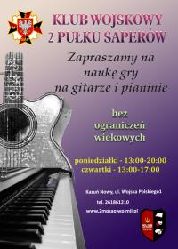 Klub Wojskowy 2psap zaprasza na naukę gry na gitarze i...