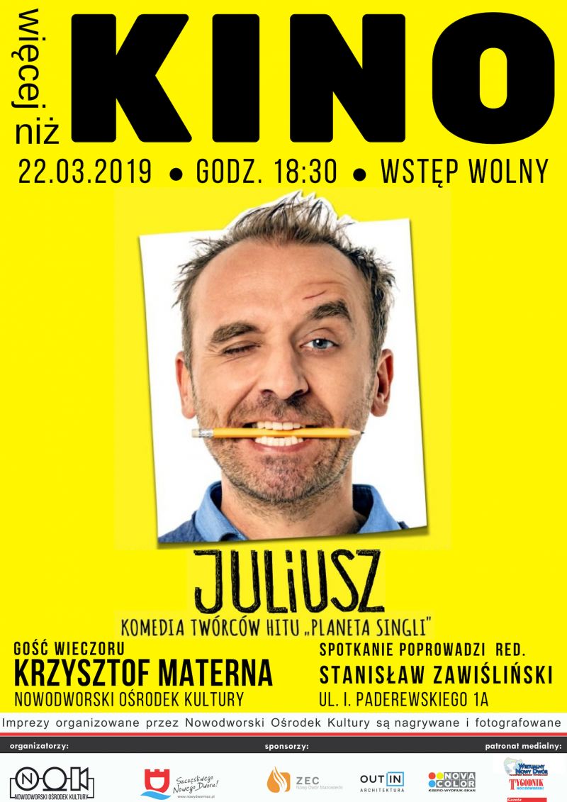 22.03.2019 r. godz. 18:30 w Nowodworskim Ośrodku Kultury spotkanie z cyklu "Więcej niż kino". Obejrzymy film Aleksandra...