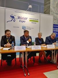 Wystąpienie Burmistrz Nowego Dworu Mazowieckiego Jacek Kowalski podczas konferencji Water Expo 2019.