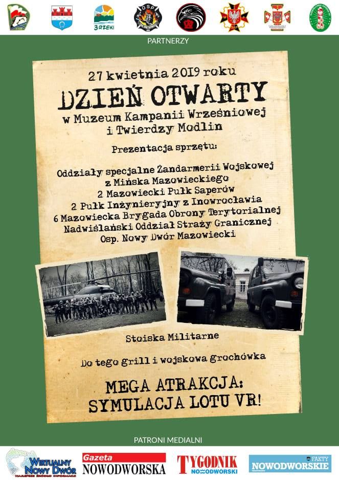 27.04.2019 r. dzień otwarty w Muzeum Kampanii Wrześniowej i Twierdzy Modlin.