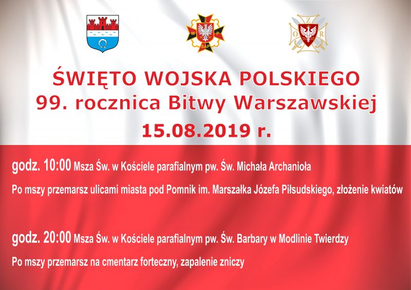 15.08.2019 r. obchody Święta Wojska Polskiego oraz 99...