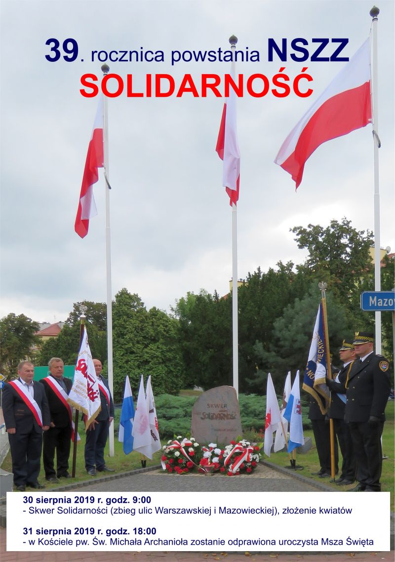 39. rocznica powstania NSZZ Solidarność