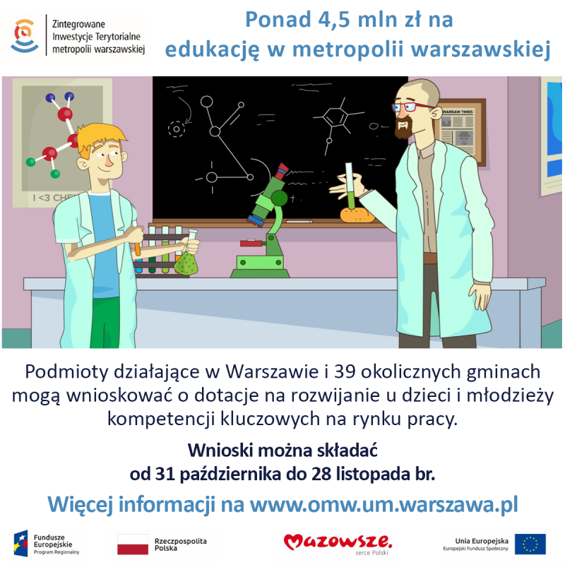 4,5 mln zł dotacji unijnych na projekty edukacyjne w...