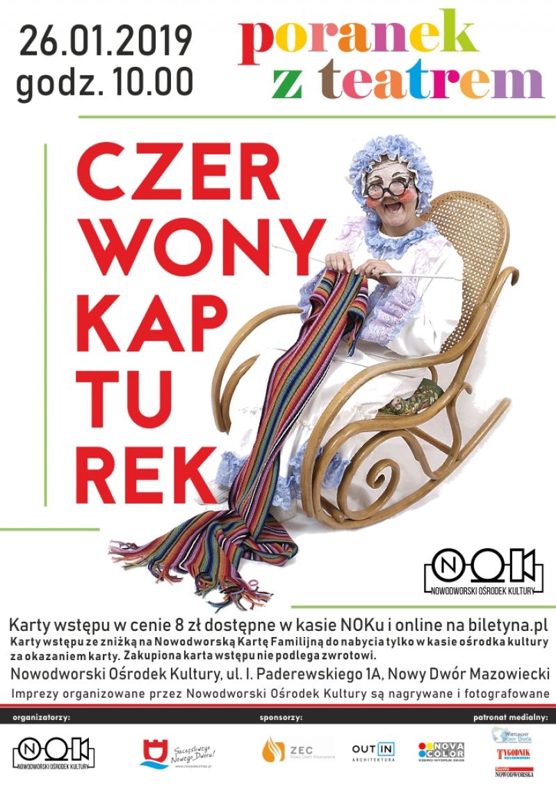 26.01.2019 r. o godz. 10:00 zapraszamy do Nowodworskiego Ośrodka Kultury na „Poranek z teatrem”, podczas którego obejrzymy...