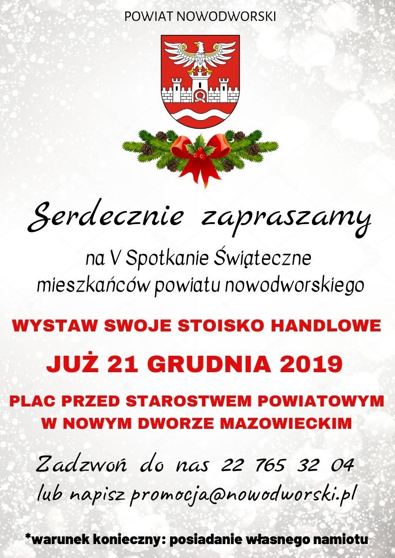 Wystaw swoje stoisko podczas spotkania świątecznego 21.12.2019 r.