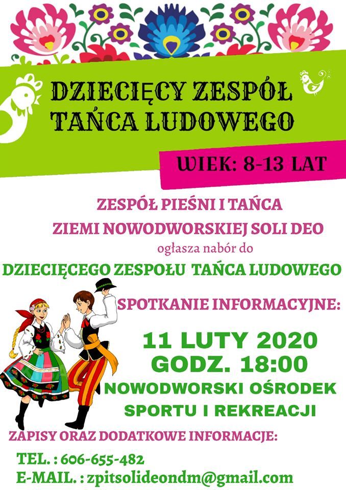 11.02.2020 r. o godz. 18:00 w sali konferencyjnej Nowodworskiego Ośrodka Sportu i Rekreacji odbędzie się nabór do...