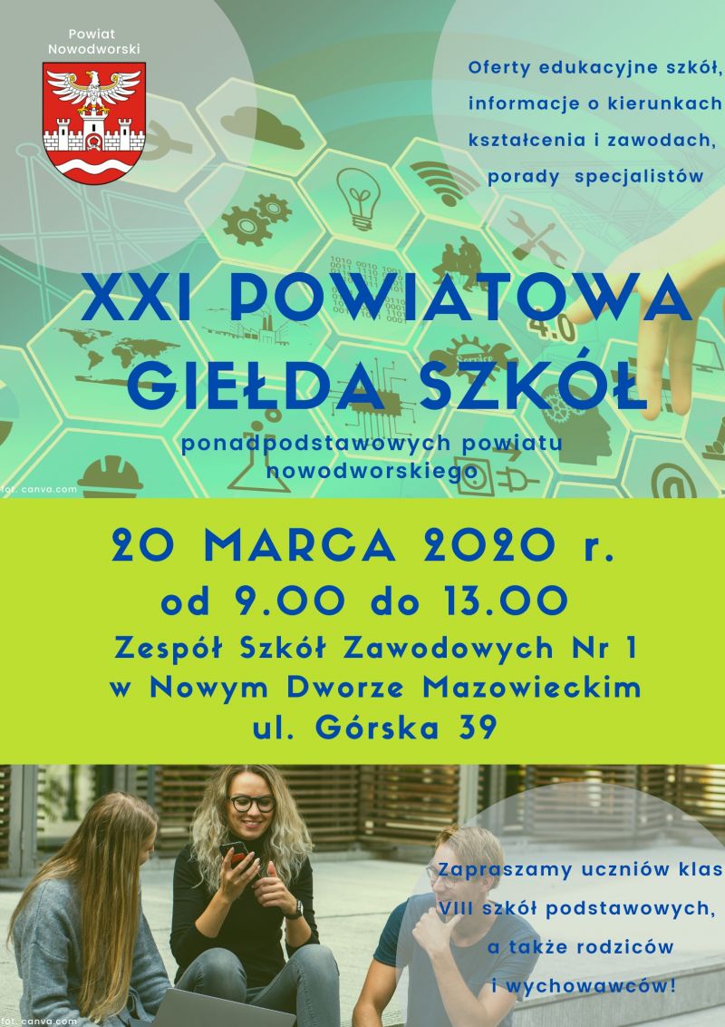 20.03.2020 r. w godz. 9.00-13.00 w Zespole Szkół...