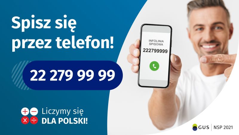 Spisz się przez telefon! Infolinia spisowa 22 279 99 99.