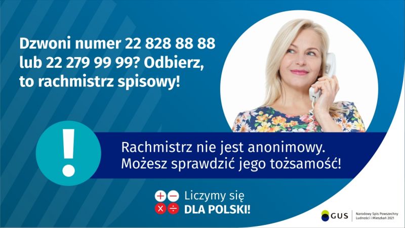 Dzwoni numer 22 828 88 88 lub 22 279 99 99? Odbierz, to rachmistrz spisowy!