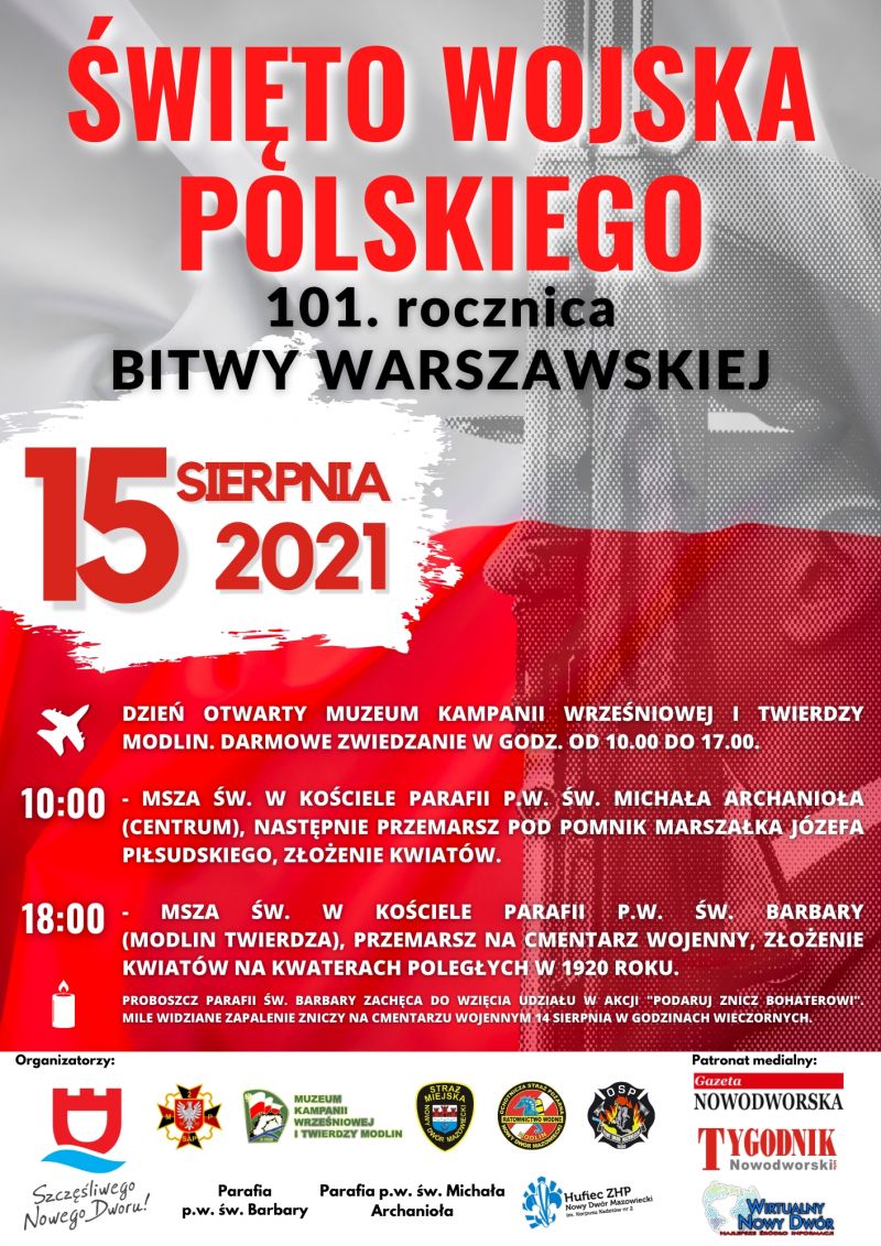 15 sierpnia 2021 r. odbędą się uroczystości z okazji...