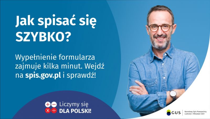 Jak spisać się szybko? Wypełnienie formularza zajmuje kilka minut. Wejdź na spis.gov.pl i sprawdź!