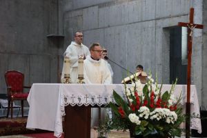 Ks. Kan. Janusz Nawrocki sprawujący Mszę w intencji Obrońców Ojczyzny.