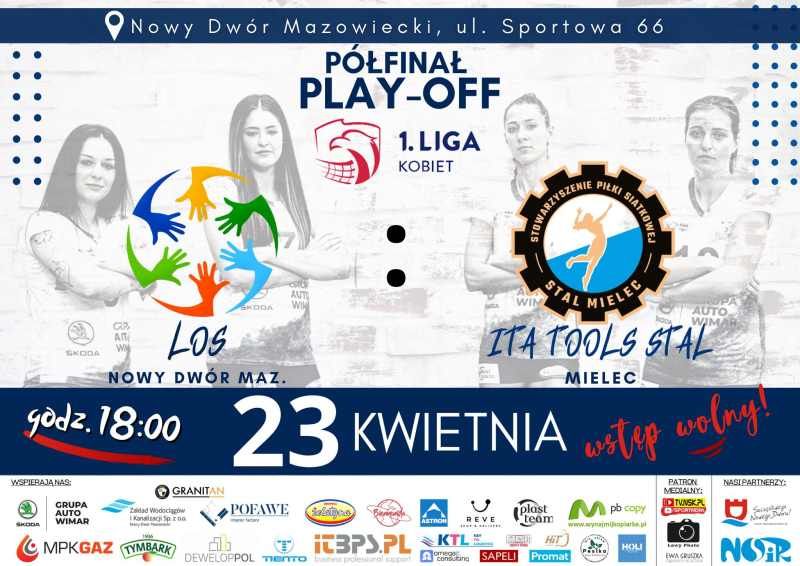 Półfinał play-off. 1. liga kobiet 23 kwietnia godz. 18:00...