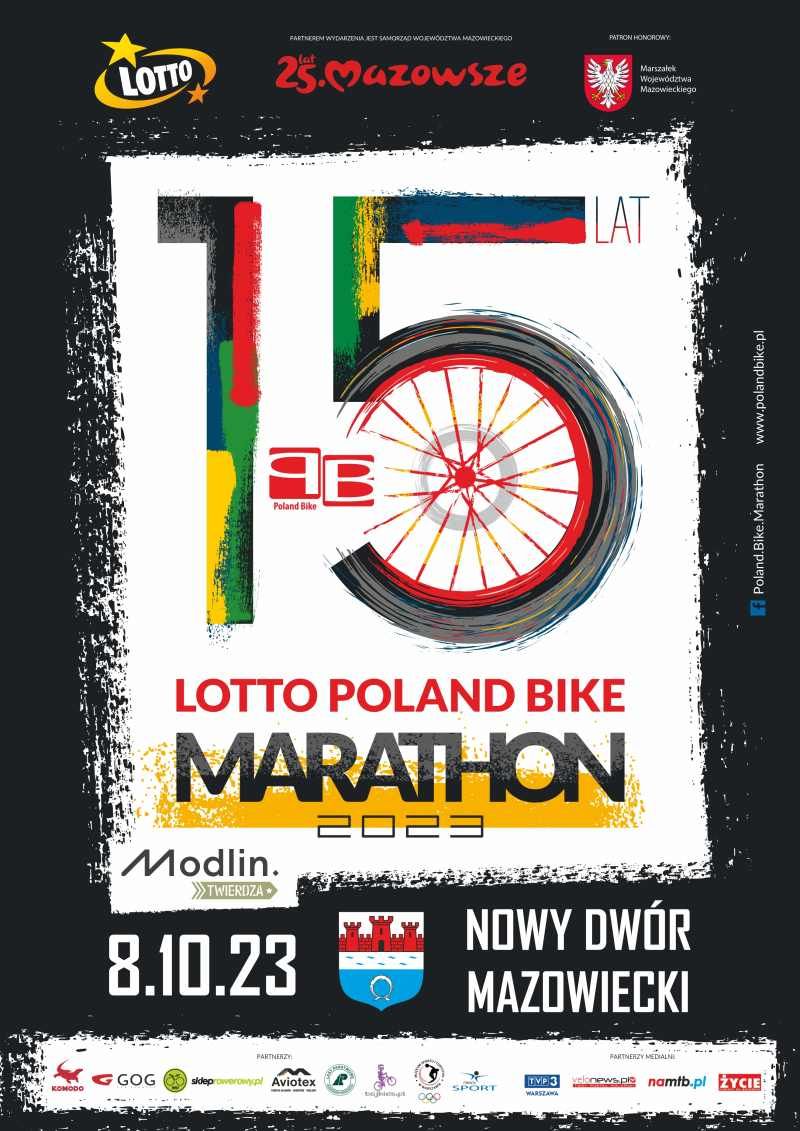 Plakat na LOTTO Poland Bike Marathon 8.10.2023 r. w Nowym...