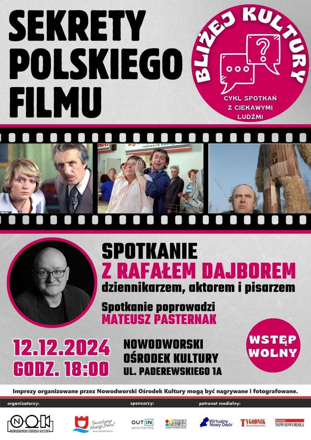 Trzy zdjęcia z aktorami z trzech różnych filmów.