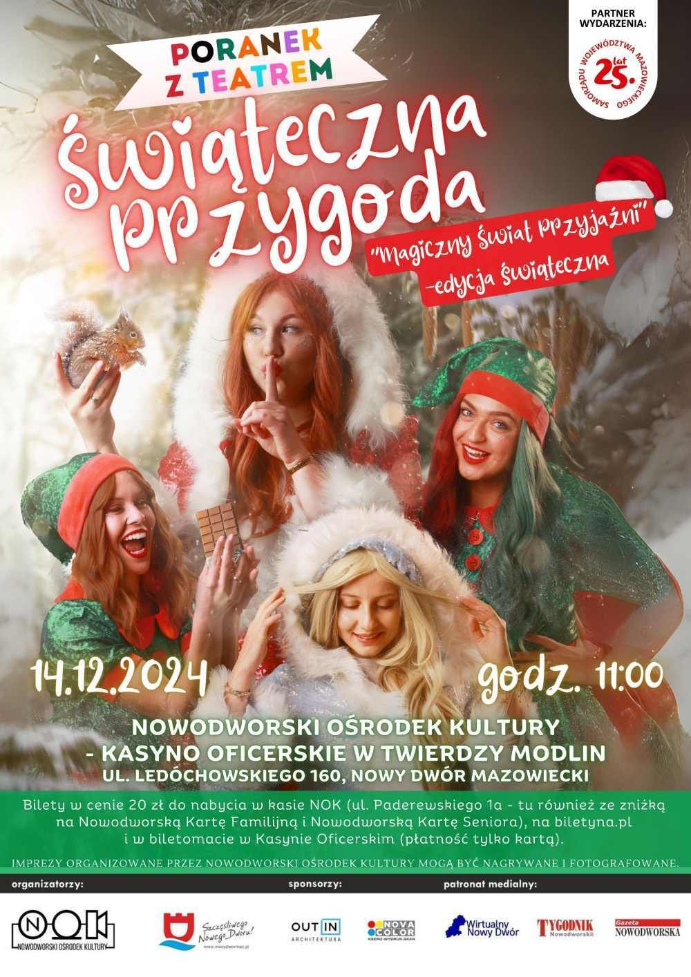 Dwie kobiety w kapturach i dwie w długich czapkach.