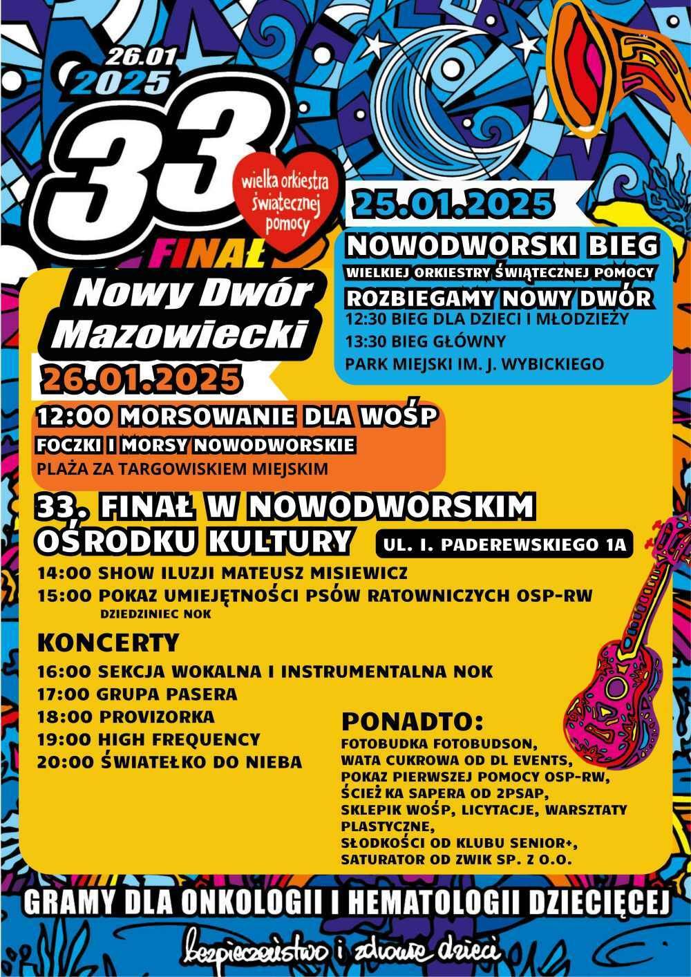 33. Finał Wielkiej Orkiestry Świątecznej Pomocy Nowy Dwór Mazowiecki. Serduszko, trąbka i gitara.