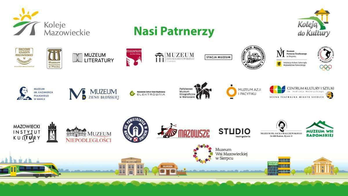 Loga Partnerów „Koleją do Kultury”.