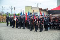 Dziewięć pocztów sztandarowych Ochotniczych Straży Pożarnych i jeden Państwowej Straży Pożarnej.