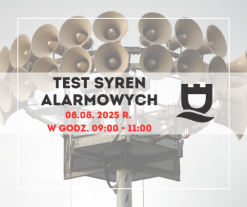 graficzna wersja informacji o teście syren alarmowych