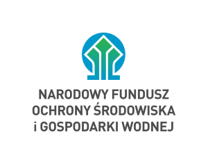 logotyp NFOŚiGW, napis i zielono - niebieska grafika