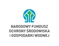logotyp NFOŚiGW, napis i zielono - niebieska grafika