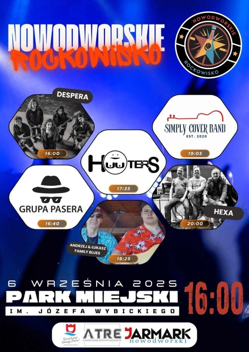 Graficzna informacja treści, zdjęcia i logotypy zespołów.