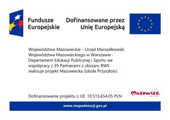 flaga unii europejskiej, logotyp funduszy europejskich oraz pośrodku napisy