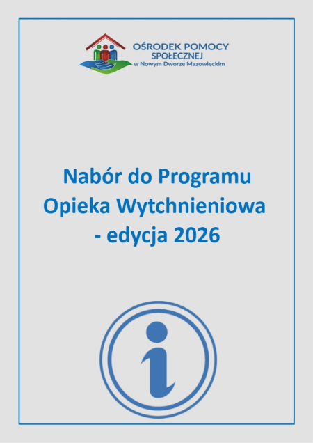 Nabór do programu, logotyp OPS, na środku na szarym tle napis