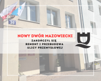 graficzna wersja informacji, w tle wejście do urzędu