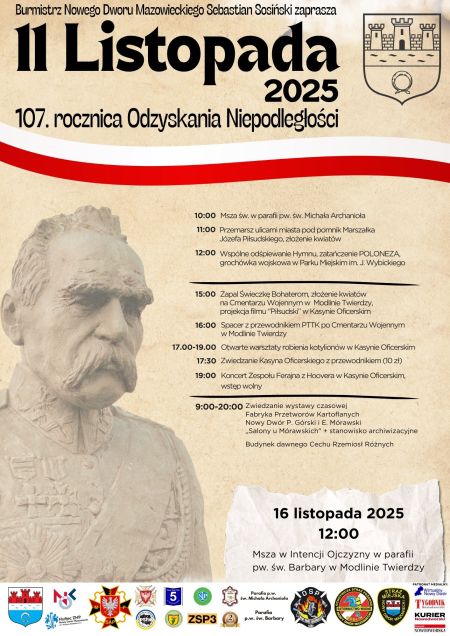 popiersie Józefa Piłsudskiego, plakat promujący wydarzenie